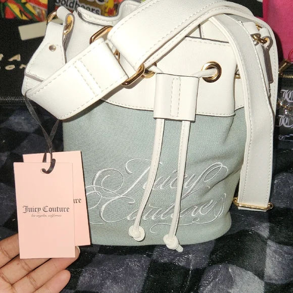 Juicy Couture Lite Blue and White Logo Backpack NWT Juicy Couture denim Light Blue and White Logo Backpack main image 2